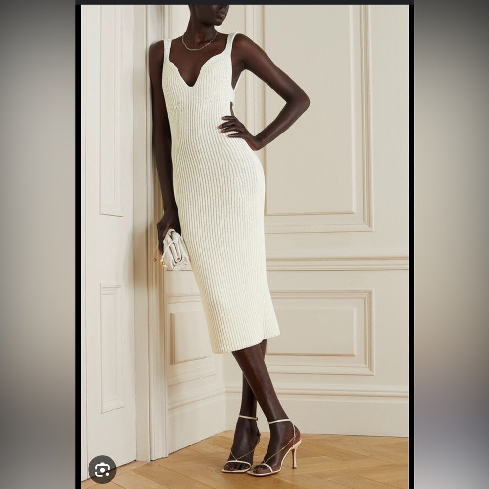Khaite Alessia Ivory Knit Dress sz S